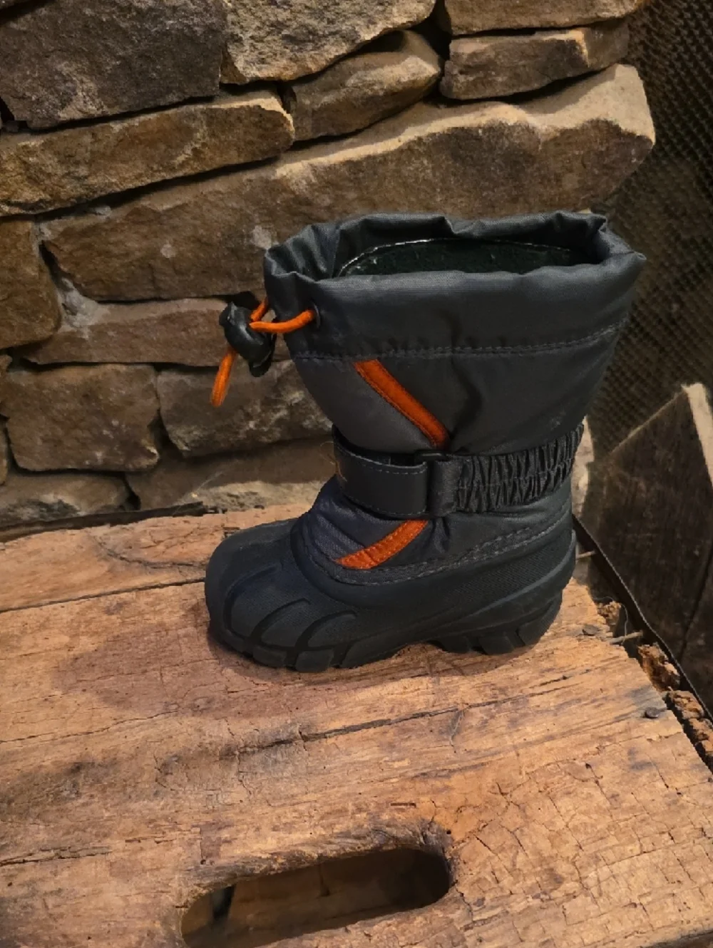 Sorel Kids Navy with Orange Accent Snow Boots